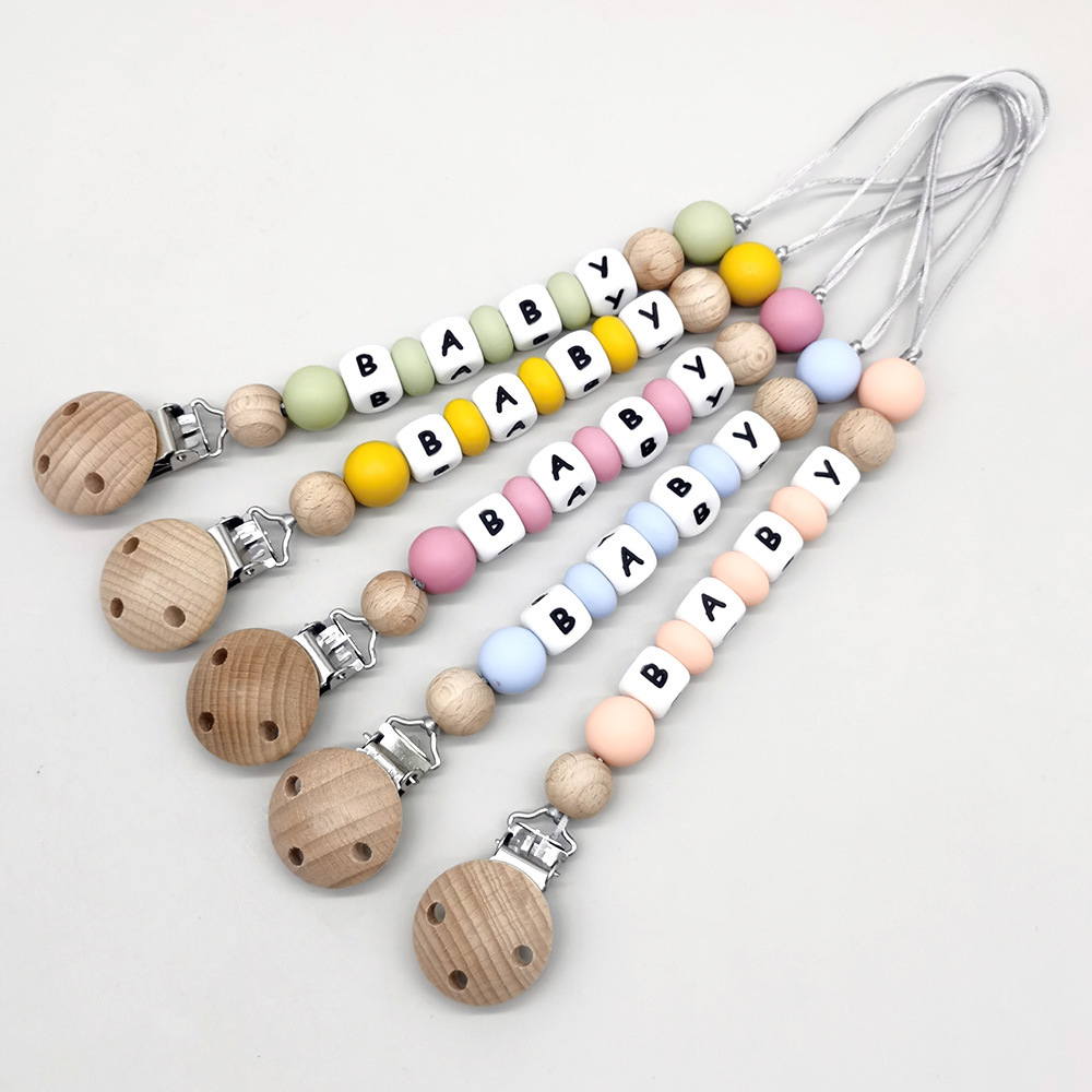Baby Products In - Custom Name Pacifier Clips Chain Silicone