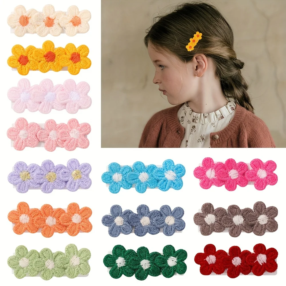 Baby Products Set - 10Pcs/Set Baby Mini Flower Hair Clip