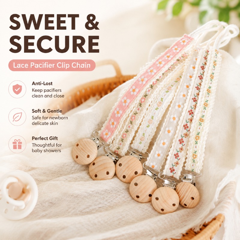 Baby Product - Lace Pacifier Clip Chain for Newborn